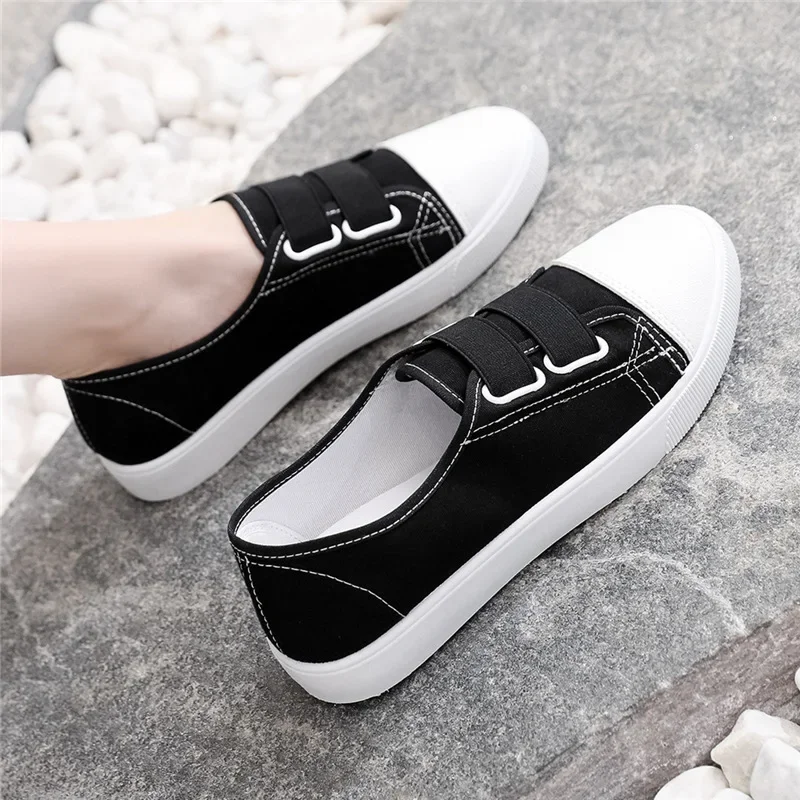 Women's Loafers Lightweight Non-slip Sneakers Comfortable Solid Colour Round Head Vulcanised Shoes Zapatilla Deportiva Mujer