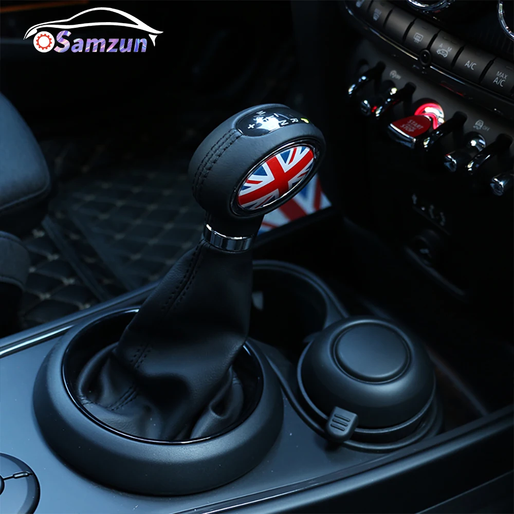 Car Gear Shift Knob Panel Decal Cover Sticker Decoration For Mini Cooper F54 F55 F56 F57 F60 Clubman Styling Shifter Accessories