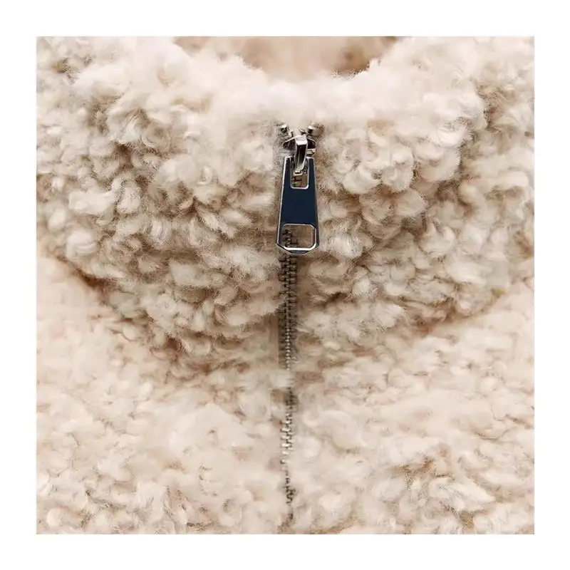 

Autumn Winter New Sle Lamb Fur Lined Bread Jaet ort Cotton Jaet Outerwear 8073825 72 Versatile Thiened Polyester F...
