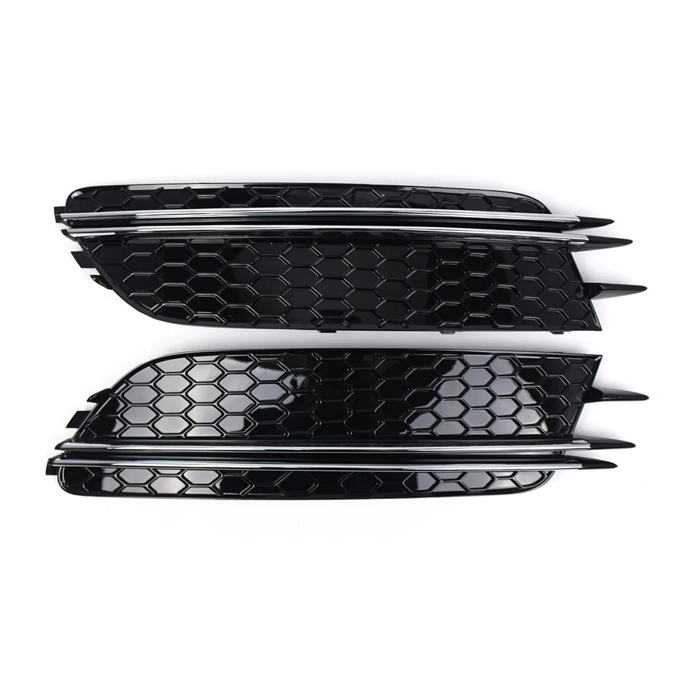 

A6 C7 Fog Light Grill Fog Lamp Grille Bezel High Universality Fitment No Deformation Quick Installation ABS Material