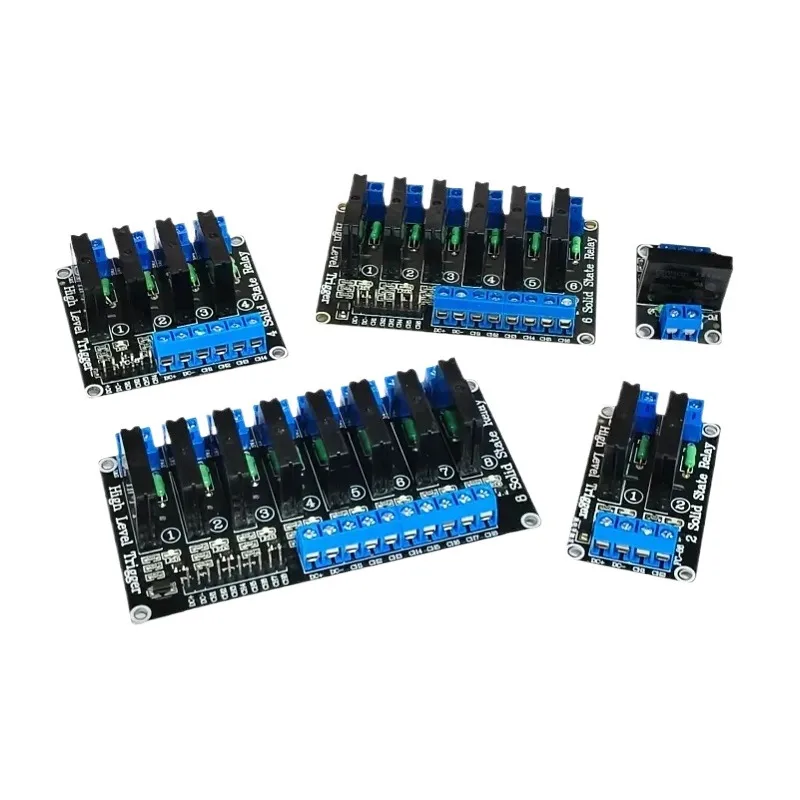 1/2/4/8-way 5V High and Low Level Solid State Relay Module with Fuse 250V2A Isolation