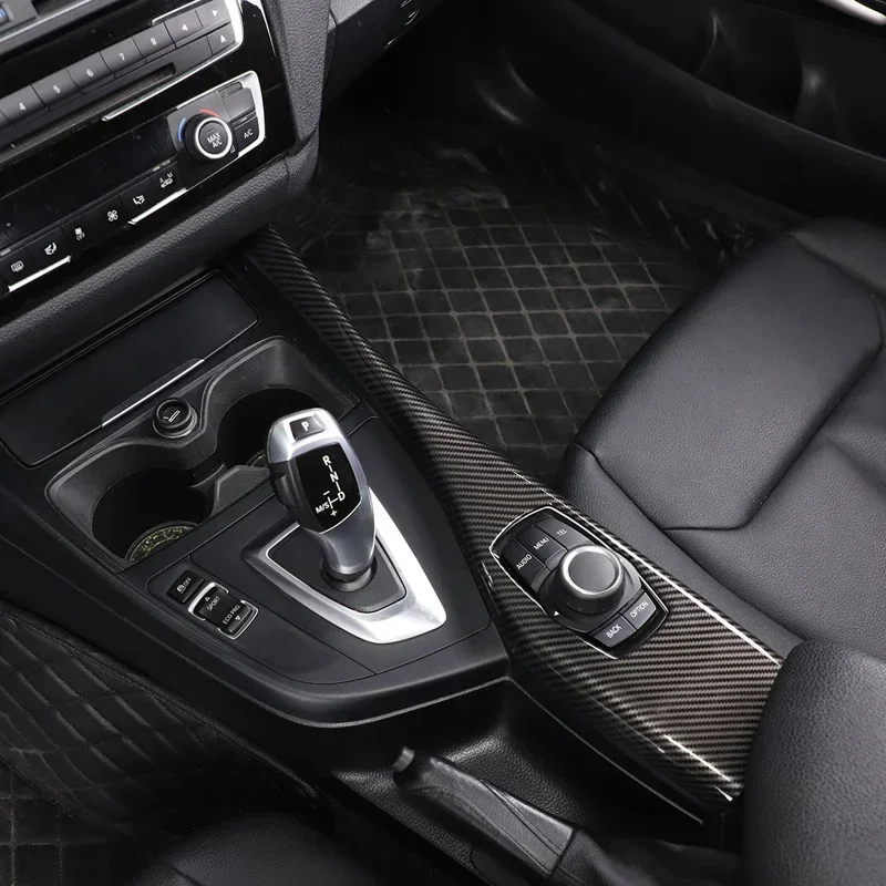 1Pcs  ABS For BMW 1 2 Series F20 F21 F22 2012-2019 Car Center Console Multimedia Button Panel Cover Sticker Car Accessories LHD