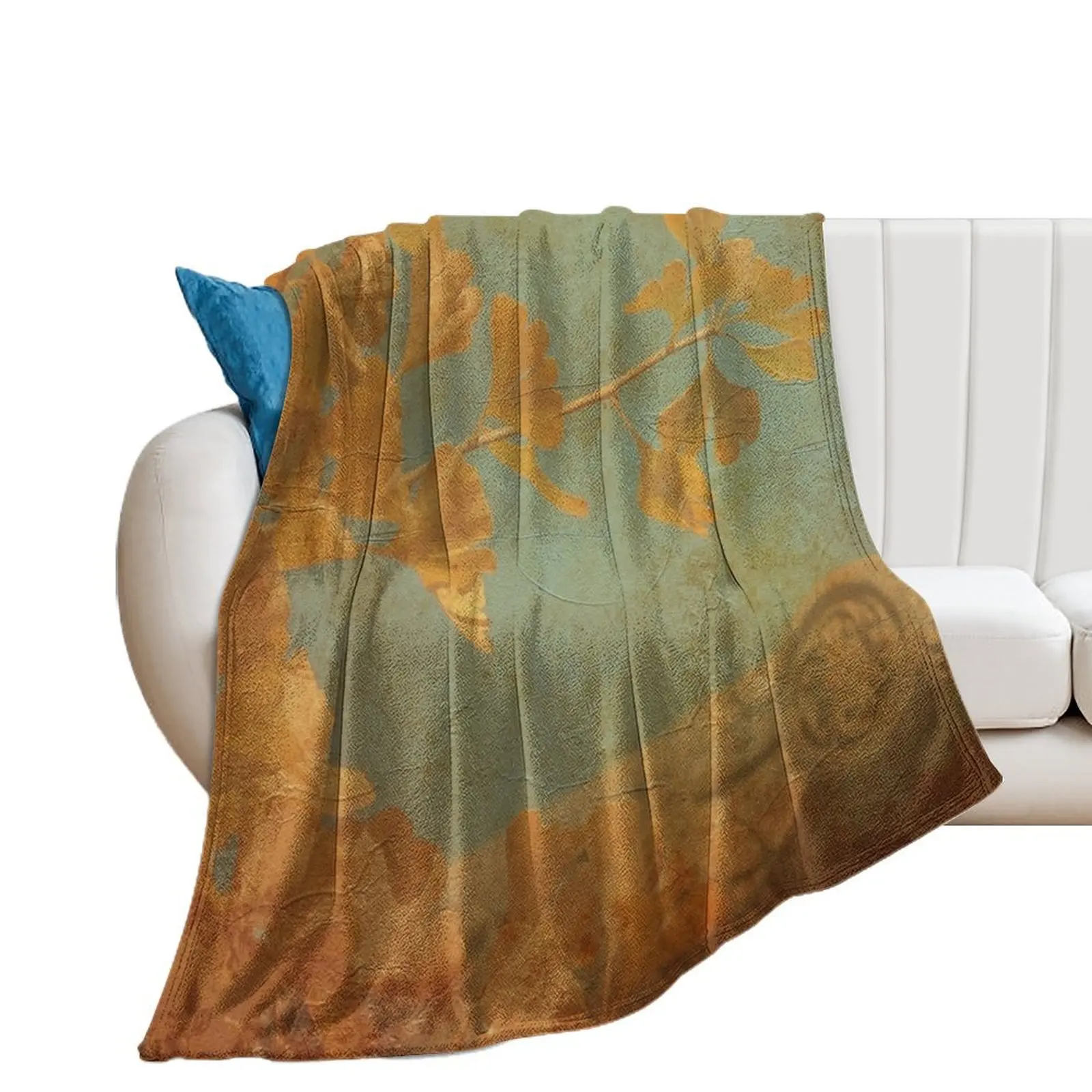 

Gingko Biloba Painting - Yellow Leaves Throw Blanket Summer Cute Plaid For Baby Blankets