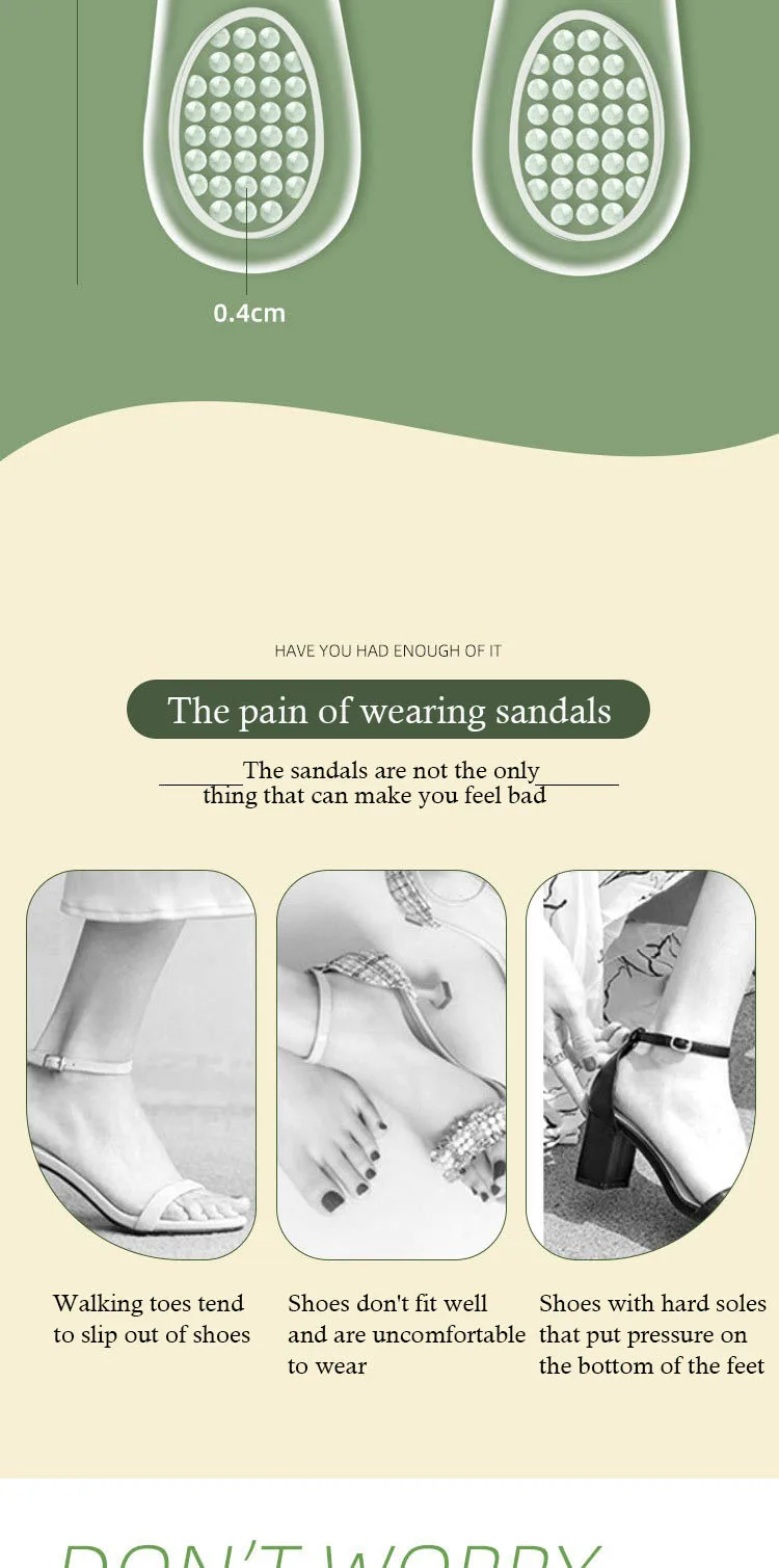 GEL Silikon Sieben Punkte Einlegesohlen Frauen High Heels Einzelne Sandalen Schuhe Kissen Selbstklebende Einlegesohle Waschbare Schuh Pads Sommer – Detail 3