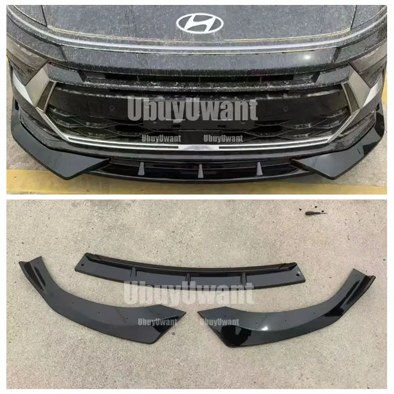 Car Bumpers Auto Refit Parts ABS Plastic Front Lip Spoiler Splitter For Hyundai SONATA 11 (1.5T Standard And 2.0T N-Line)  2024+