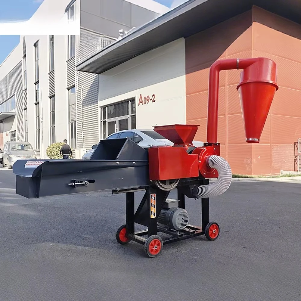 EfficientHigh Efficiency Chaff Cutter and Crusher Machine for Livestock Feed Processing with Durable Motor and 500 Kg/h Capacity