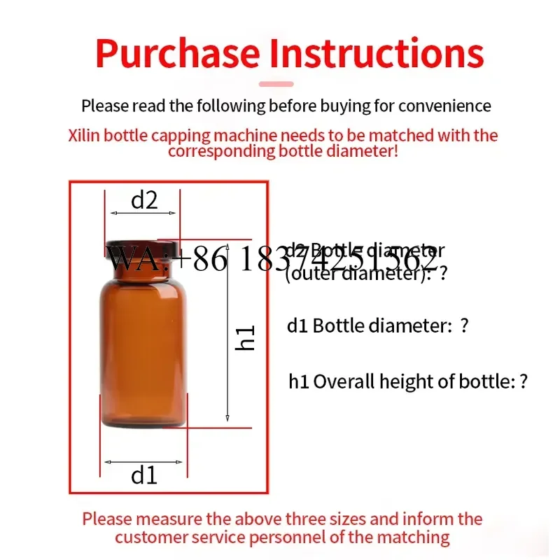 Wmwmnu 80DX Vial Sealing Capping for Bottles 20mm 15A 13A Neck Diameter Capper Sealer for Packaging Device