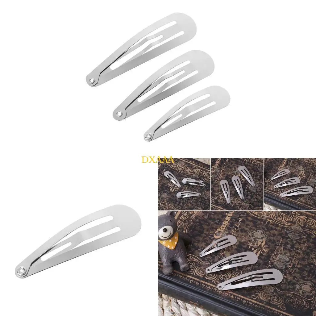 

DXAA 50pcs Silver Tone Hair Clips Craft Bow Headwear Decoration DIY 4/5/6cm