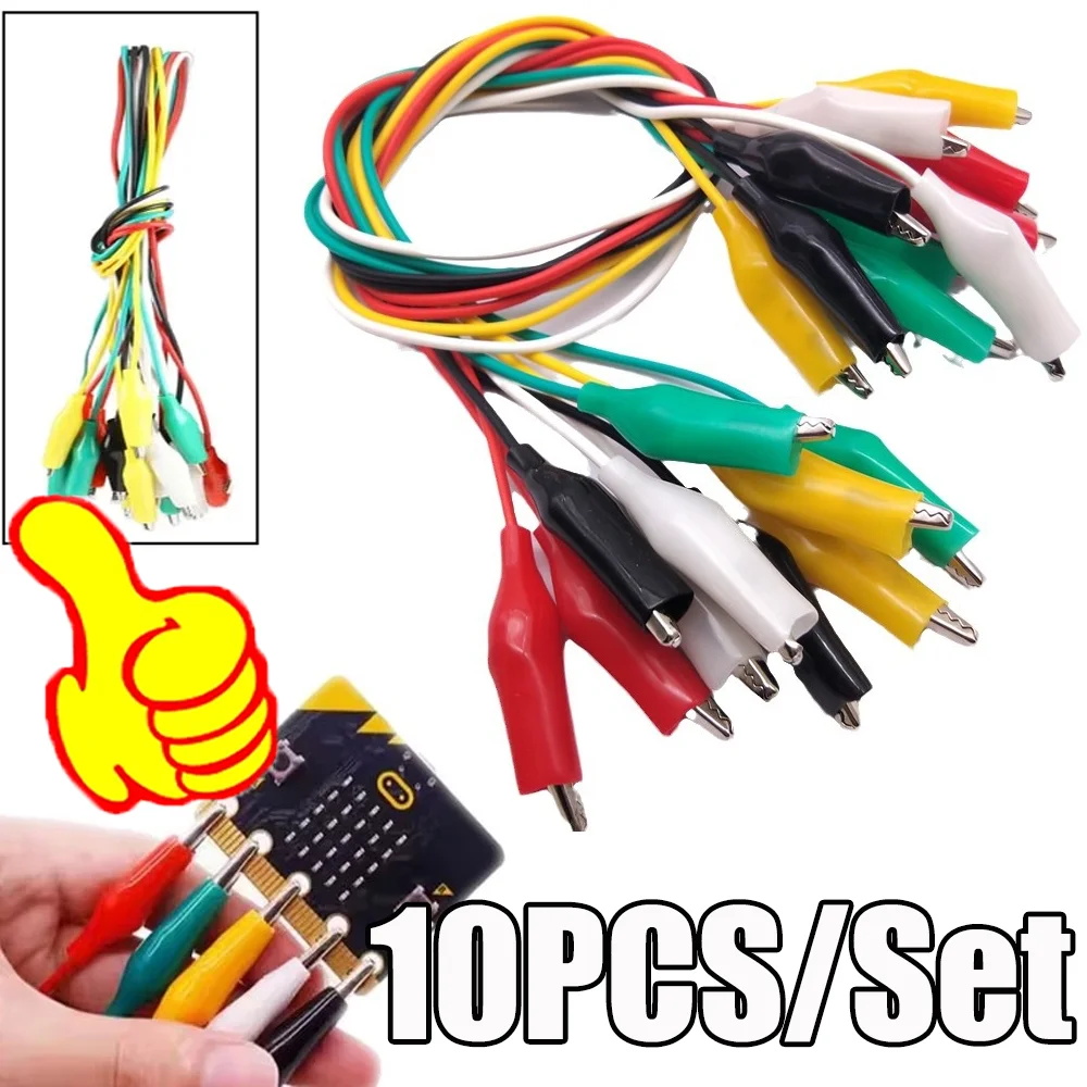 

3 Sizes Double Alligator Clips Electrical Test Leads Wholesale PVC Soft 50CM Jumper Terminal Alligator Clips Auto Accessories