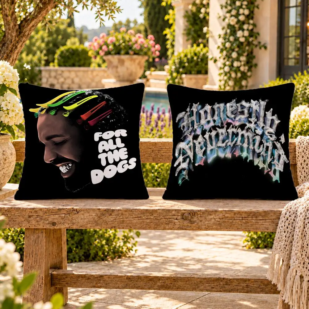 Rapper Melodic Hip-Hop Drake Cushion Cover Soft Plush Throw Pillow Cover Washable Sofa Bed Patio Chair Home Decor