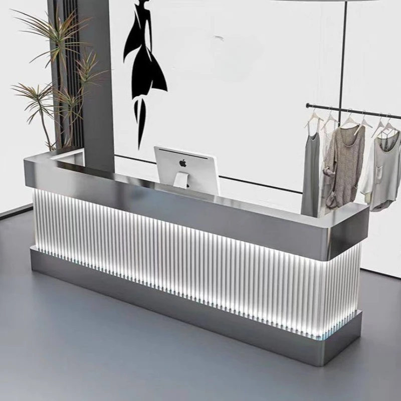 

Clothing Store Reception Desk Supermarket Cashier Counter Reception Desk Business Beauty Salon Comptoir Caisse Furniture