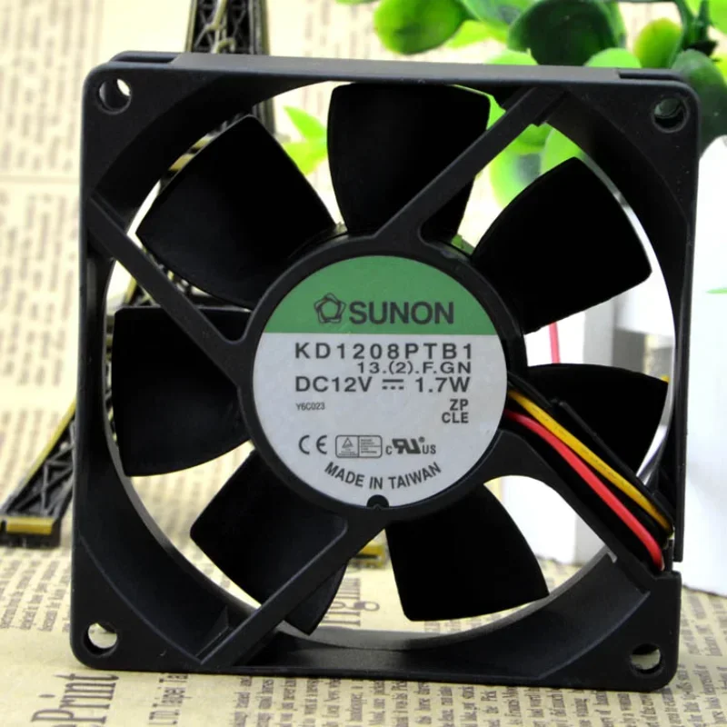 New Cooling Fan For SUNON KD1208PTB1 12V 1.7W Double Ball Cooler Fan 8CM 8025