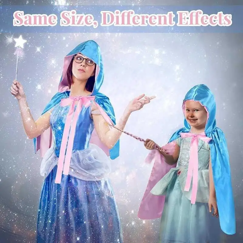 Doppelseitiges Princ-Umhang mit Kapuze, Rollenschlang-Kostüm für Halloween, Neuankömmling, Cosplay, Schneewittchen und die sieben Zwerge