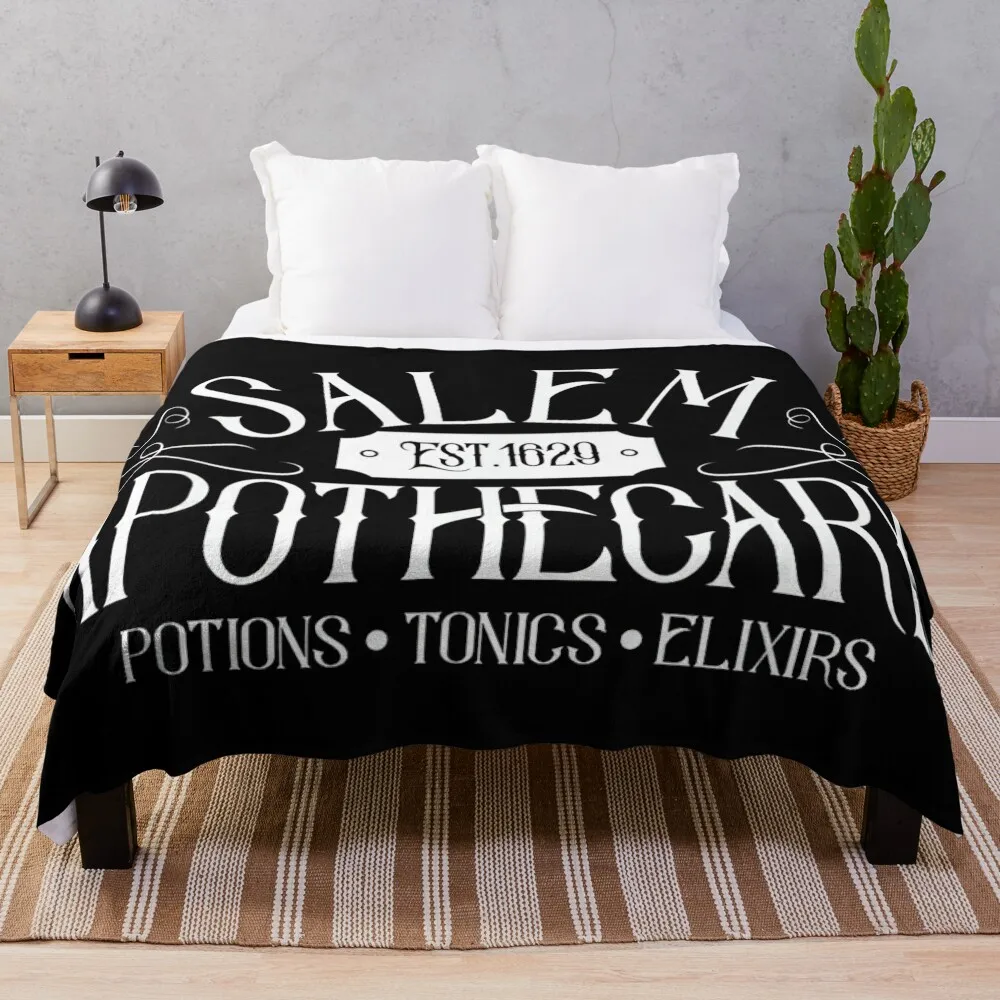 Salem Apothecary Halloween Design Potion Elixirs and Tonics Throw Blanket bed plaid Hair Blankets