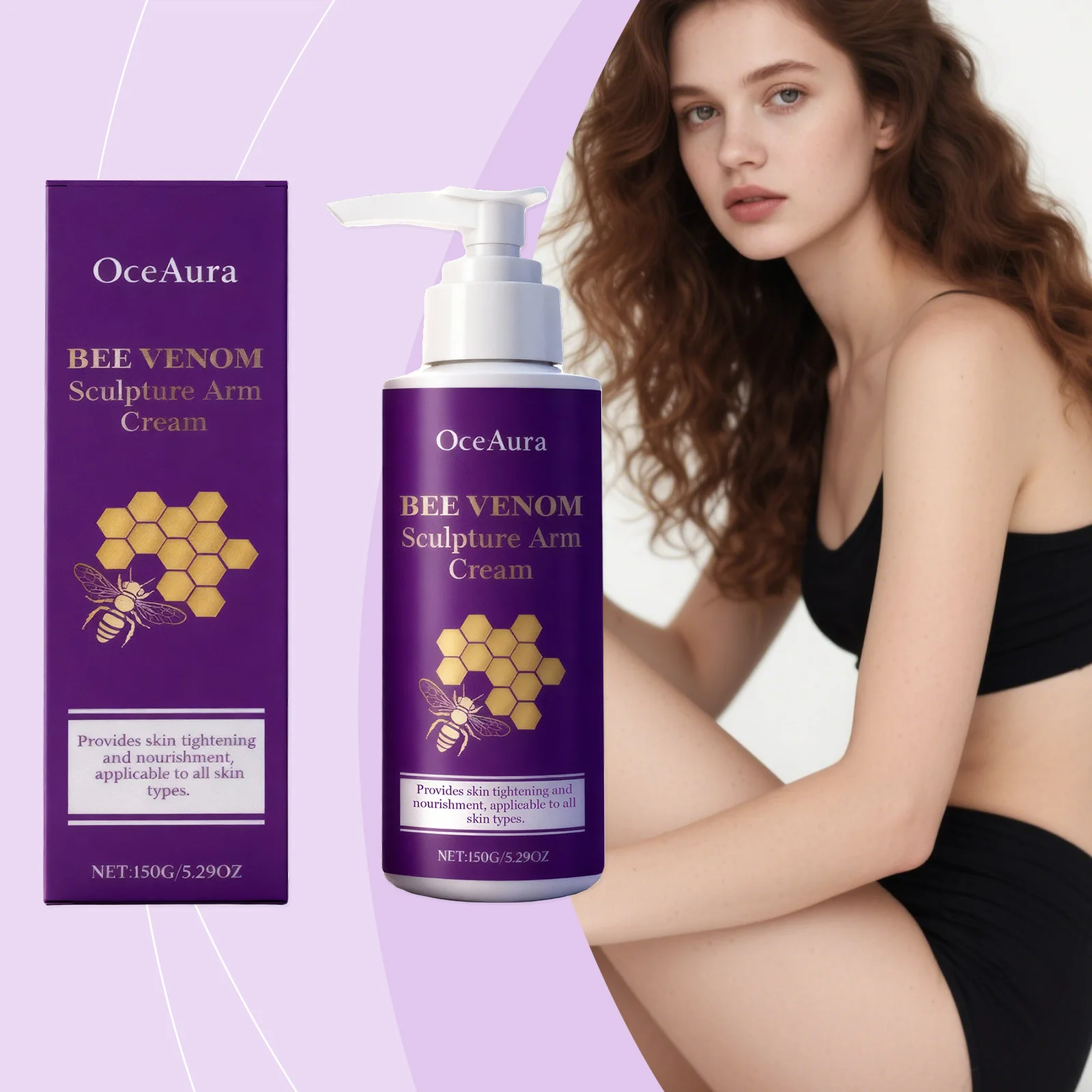 

OceAura Sculpting Shaping Body Cream Tighten Skin Lifting Deep Nourishment Anti Sagging Bee Venom Arm Firming Cream Moisturizer