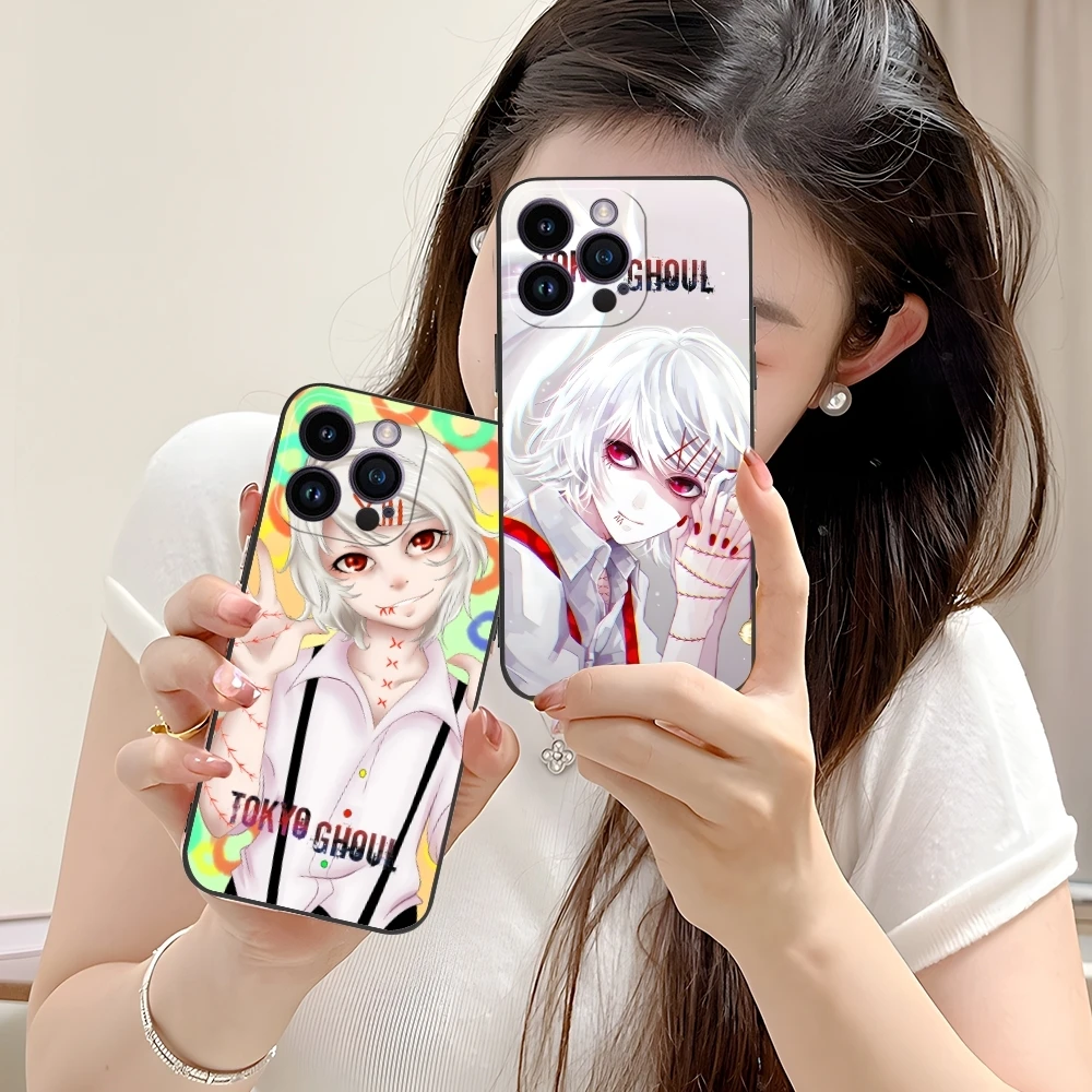 Tokyo Ghoul Juuzou Suzuya Mobile Phone Case for iPhone 16 15 14 13 12 11 X XR XS 8 7 Pro Max Plus Mini Black Phone Cover Shell