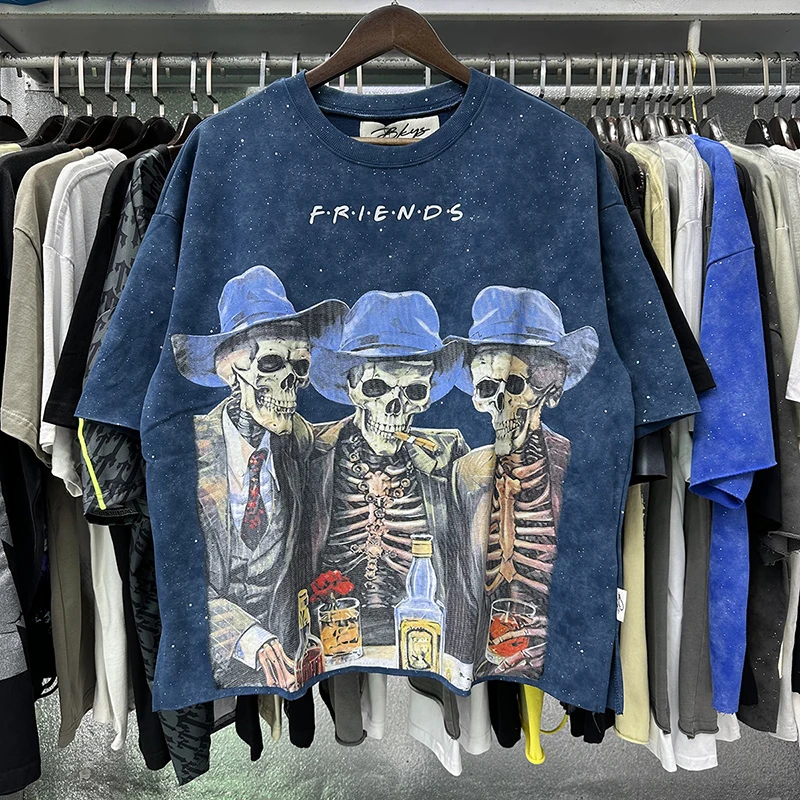 

Baby's Breath BKYS Friends F-Terry Cropped T Shirt Street Fashion Mens Womens High Quality Casual Style Tee