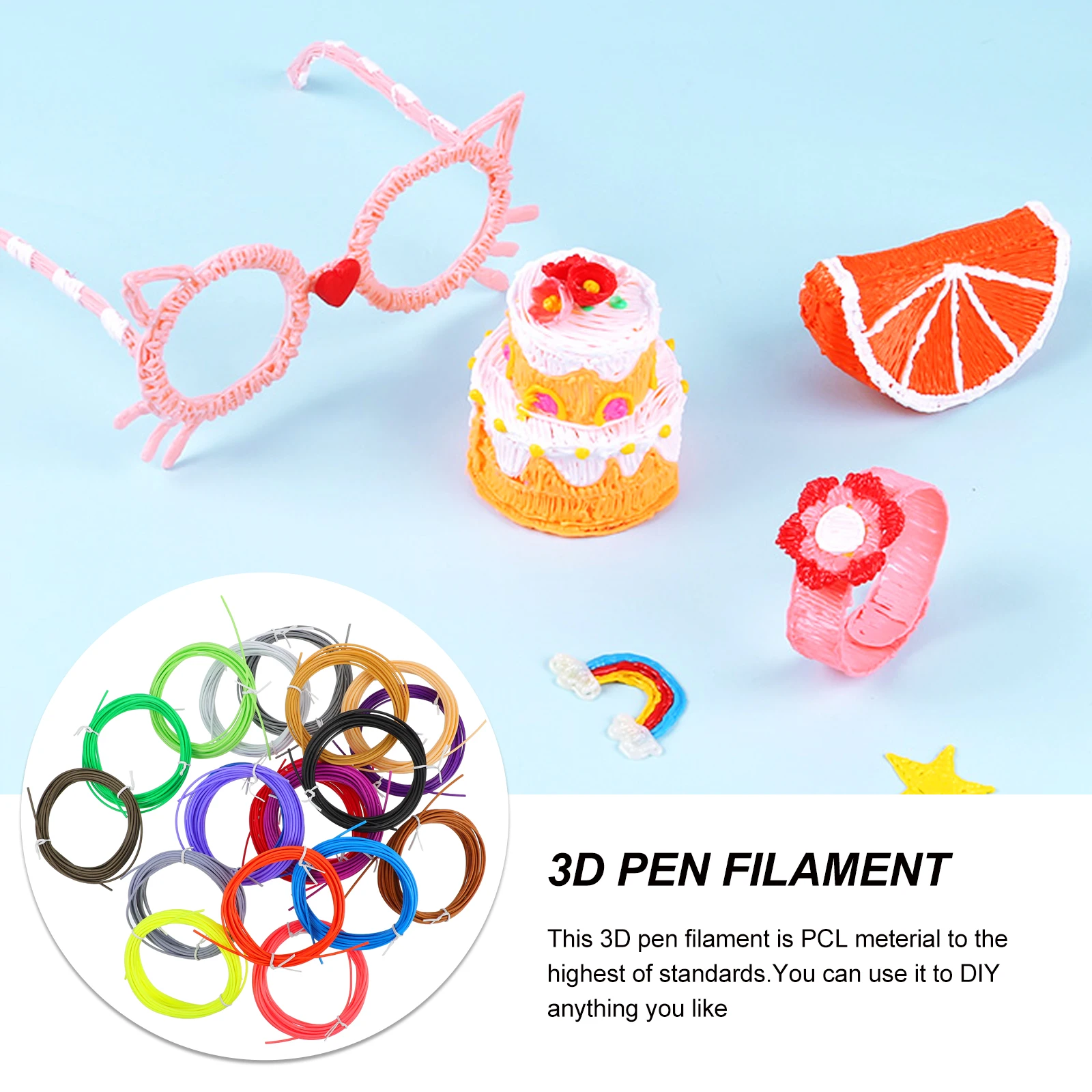 

20 Pcs 3d Printing Pen Consumables Filament Refills Printer Shine Supplies Accessories