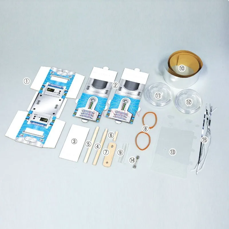 1set Hand cranked electrostatic generator model accelerator principle device DIY physics science small experiment