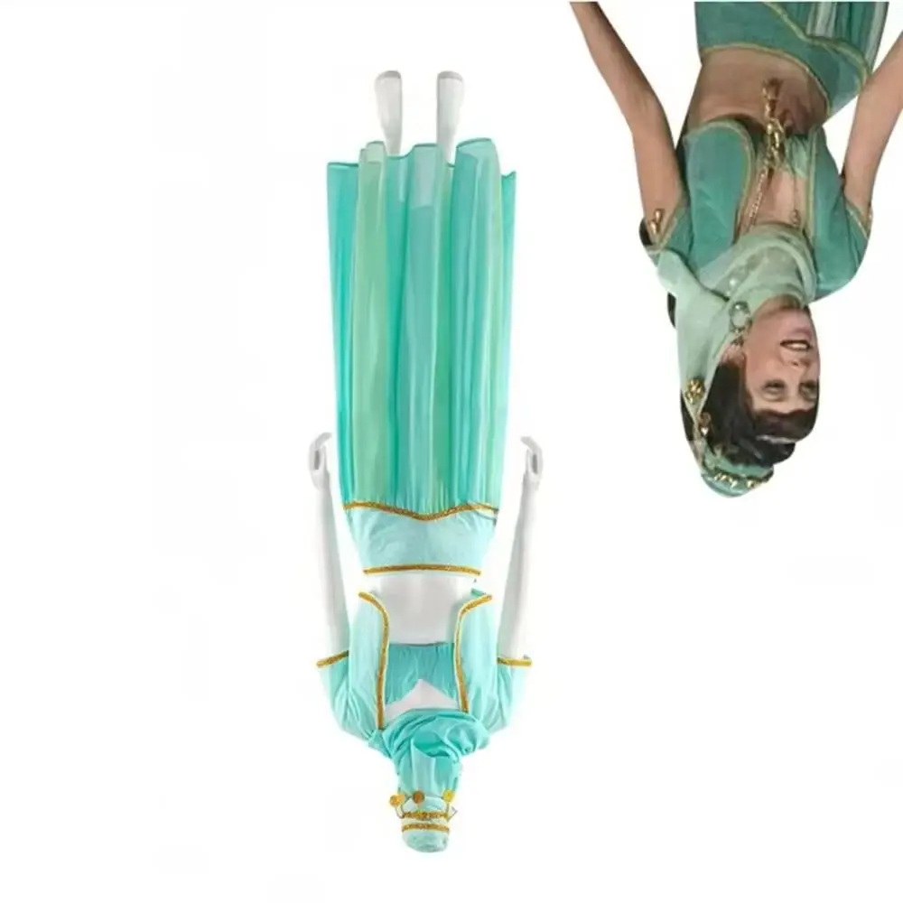 

Костюм для косплея «Я мечтаю о Джинни»: зеленый бюстгальтер, кардиган, короткое пальто, длинная юбка и головной убор — наряд для Хэллоуина и танцев