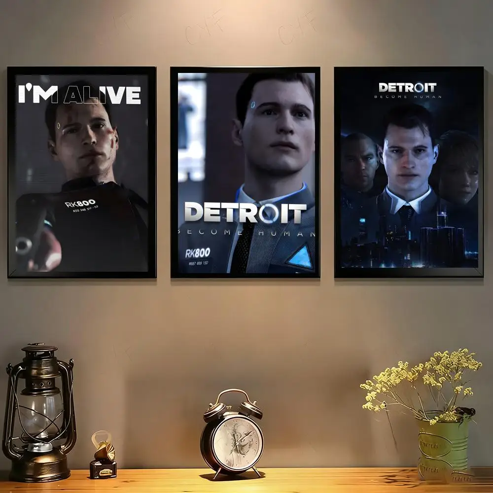 Poster  HD art sticky wall waterproof home living room bedroom bar aesthetic decoration D-Detroit: Become HumanS