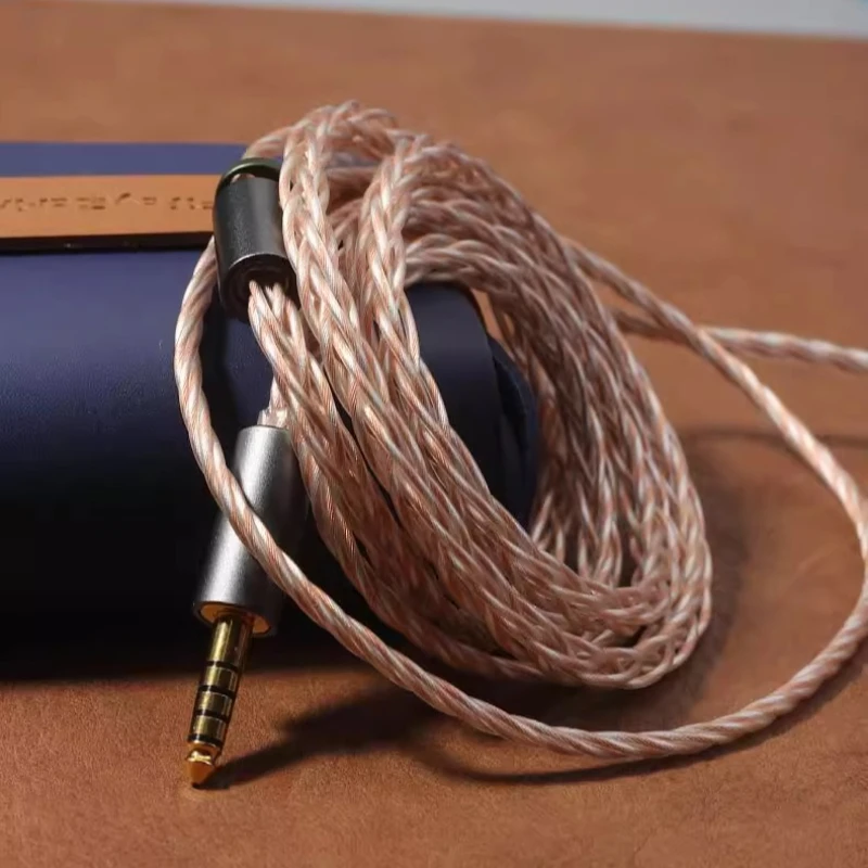 FiftyStrings Bach 8Core Headphone Upgrade Cable 24awg Copper Single Crystal Silver Plated Wire 0.78 Mmcx for Ie600/n5005qdc