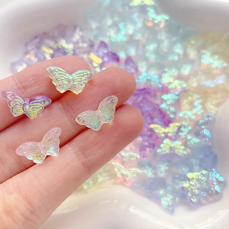 Butterfly shape color glass straight hole beads 200pcs/lot fashion necklace/bracelet diy jewelry accessory