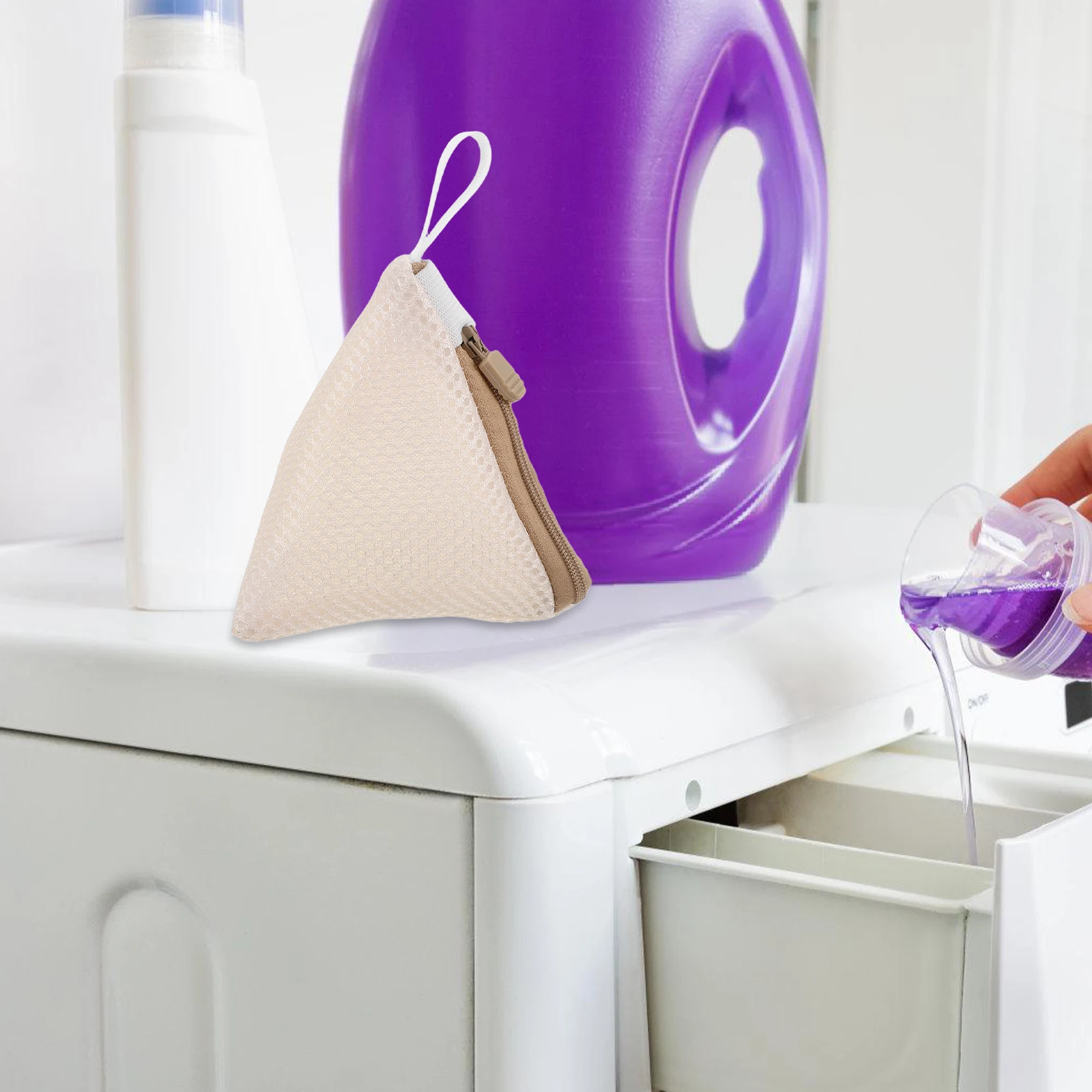 

2Pcs Laundry Bag Mini Wash Mesh Bag for Washing Machine Underwear Bra Socks Travel Foldable Sandwich Mesh Laundry Wash Bags