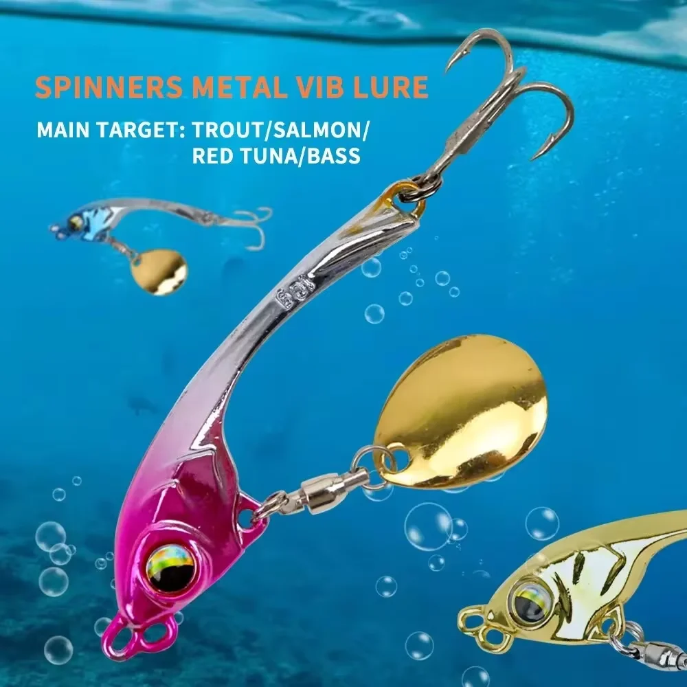 Spinner Lure Metal 10G VIB Lure Tail Long Cast Bait Spoon Fo