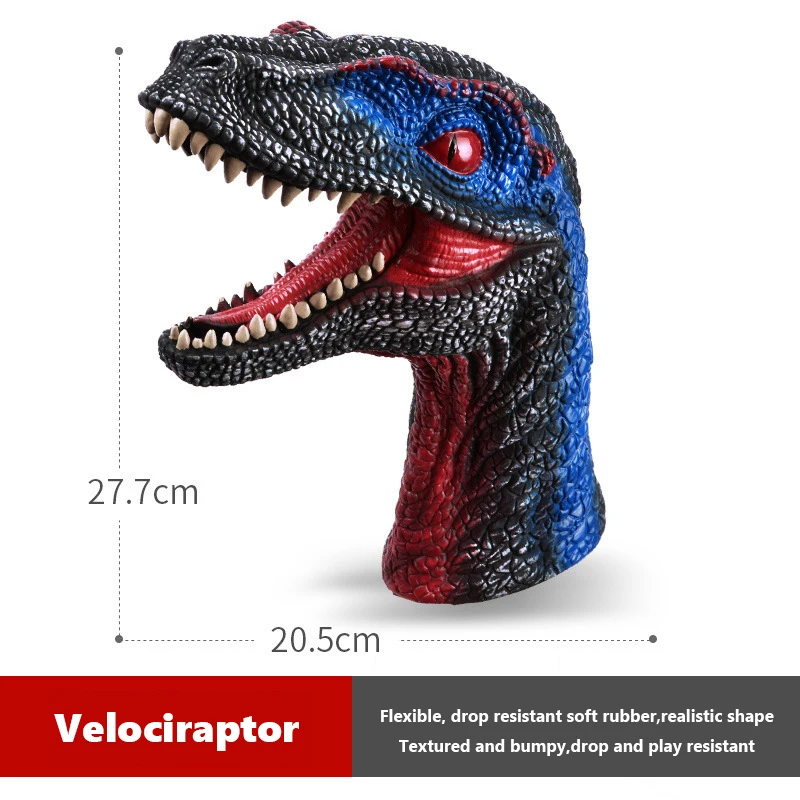 هالوين الجدة رأس ديناصور قفازات لينة قفازات من الجلد Tyrannosaurus ريكس دمية يد رئيس الحيوان اللعب النكات طفل الأطفال هدية