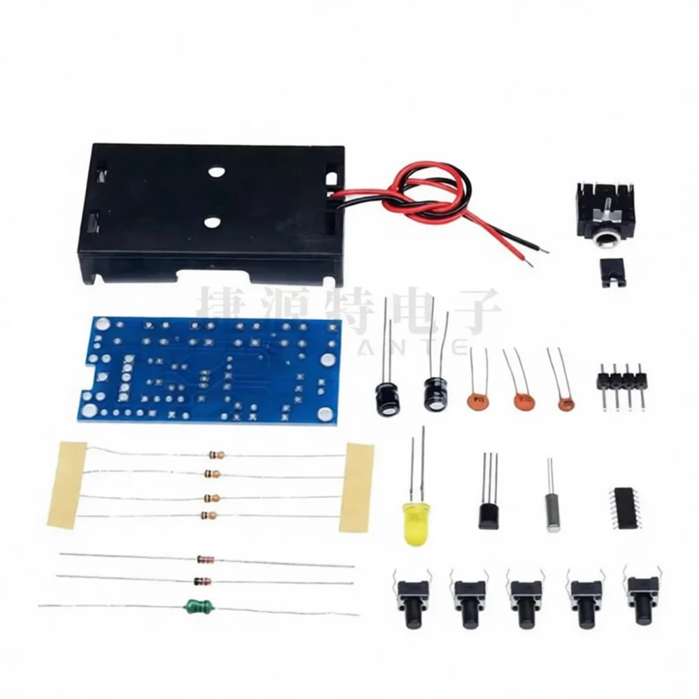 Learn Diy Electronics - 電子FMラジオDIYキット 76～108MHz はんだ付け練習 教育用回路部品トレーニングプロジェクトボードモジュール