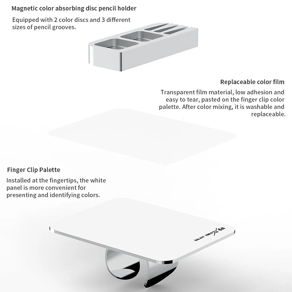 خلاط ألوان لوحة الاصبع المصغرة ، التلوين المغناطيسي المحمول ، رسم السفر ، علبة الطلاء ، لوازم الفن اللوحة ، أداة الرسم نموذج