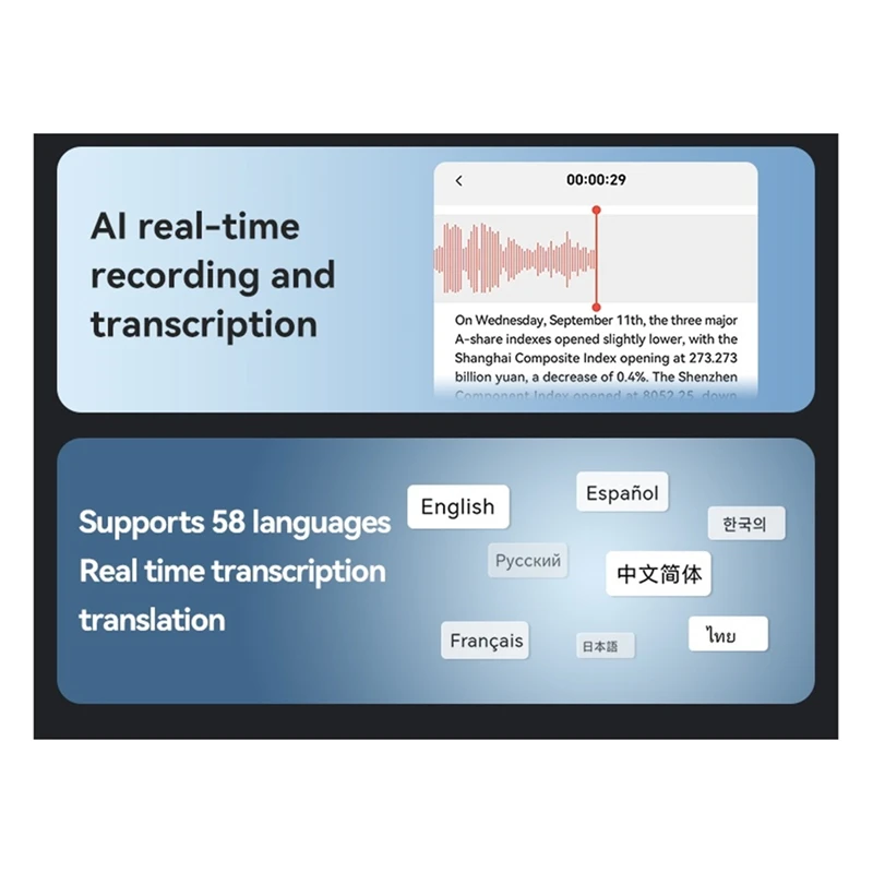 DYJ-zpAI ChatGPT-4 App Telefonanruf Aktivierter Diktiergerät Transcribe Summarize LanguageTranslation Smart Magnet Adsorb