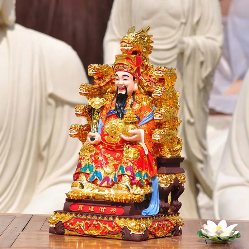 منزل ضريح حماية متجر عبادة الجثث إله الثروة 9 التنين CAI SHEN تجنيد الثروة جلب الحظ الجيد تمثال بوذا #3