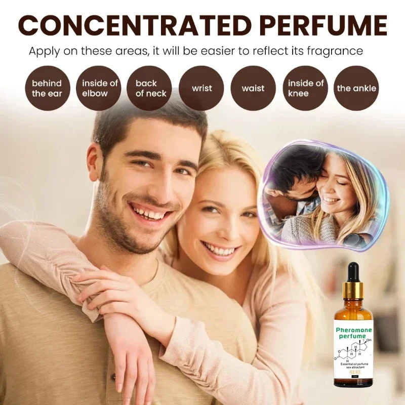 Pheromone perfume attracts women for men Body fragrance, intimate partner sex  Long Lasting Pheromone Perfume Essential Oil