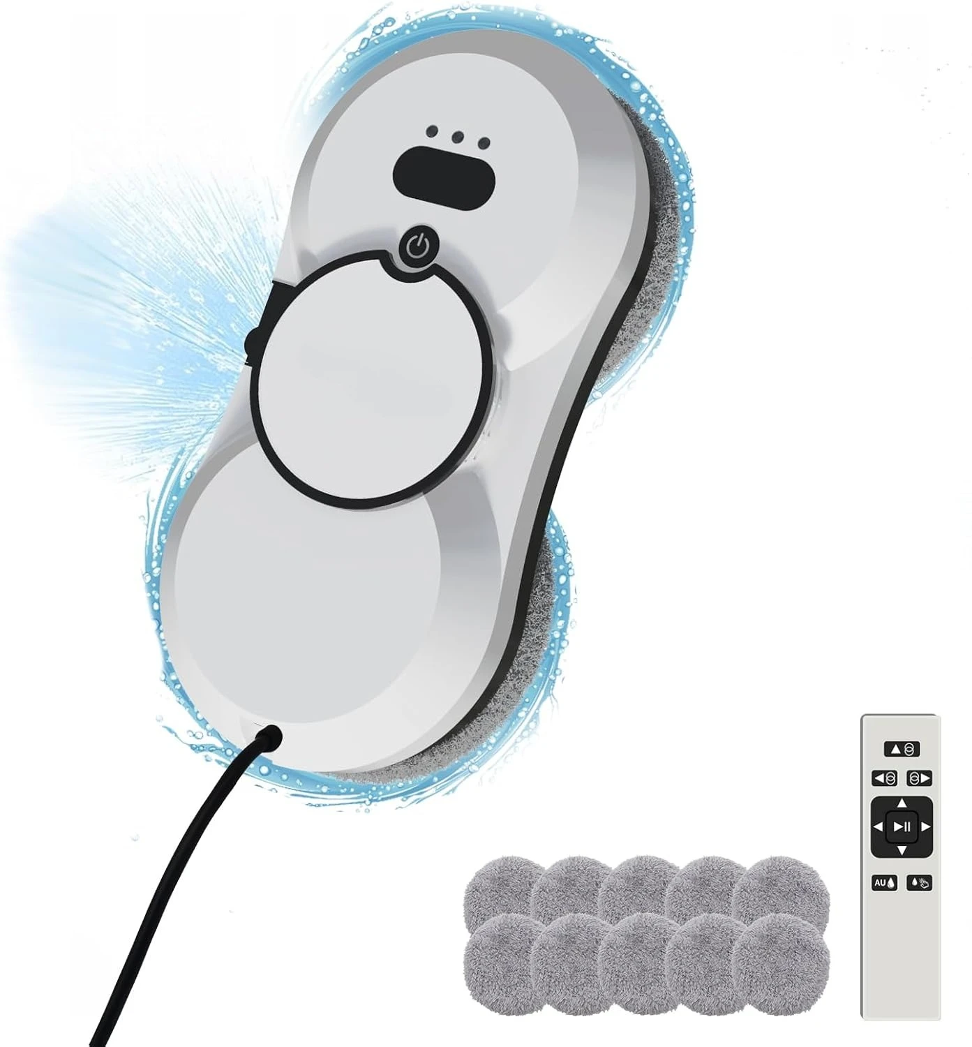 2026 New Upgrade Window Cleaning Robot, Automatic Cleaner with Water Spray for Tiles/Class Door, 5600Pa Suction Power