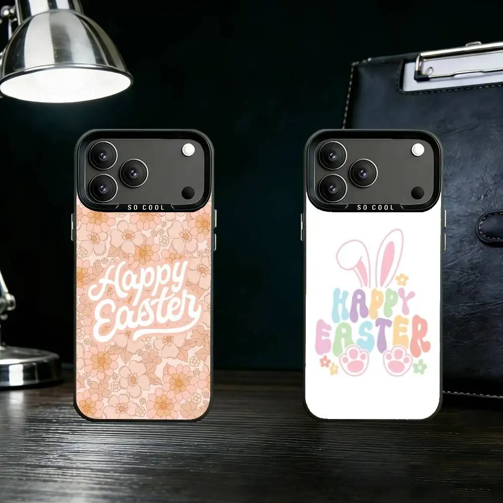 

H-Happy Easter To You Phone Case For iPhone 17 16 15 14 13 12 11 Pro Max Plus Silver Matte Black Cover