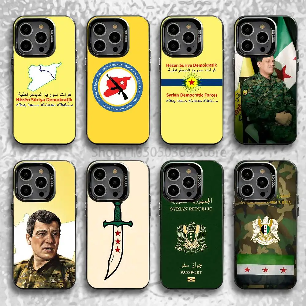 

S-Syrian Democratic Forces SDF Phone Case For iPhone 15,12,11,14,13,16,17,E,Max,Plus,Air,Pro,Mini Shockproof Cover