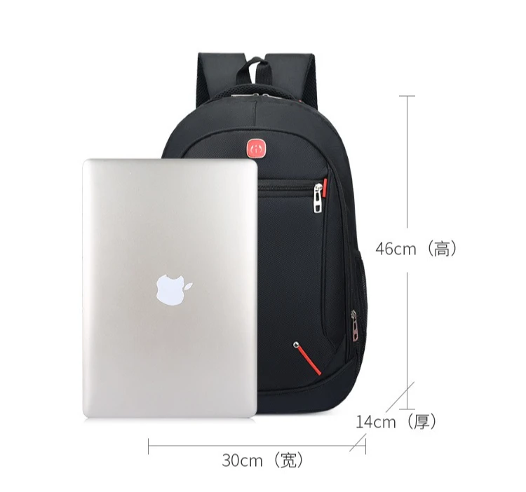 Large-capacity Student School Bag Casual Solid Color Backpack Material Oxford Men New Backpack Multi-functional Simple Bag