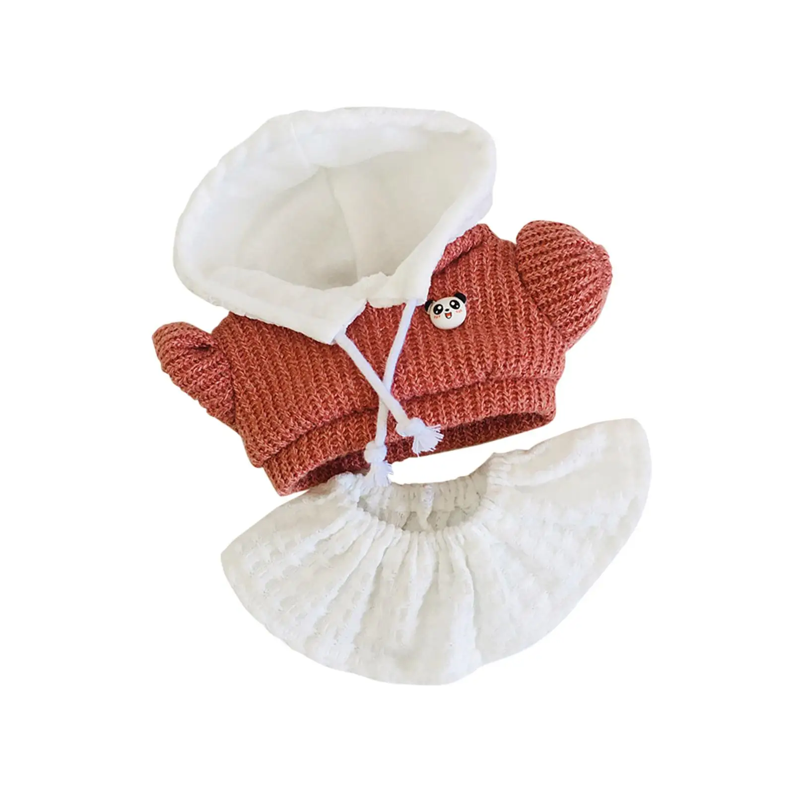 

Plush Doll Clothes for 20cm Doll Costumes Comfortable DIY Doll Gift Toy Doll Cos Accessory Hooded Sweatshirt and Dress Cartoon
