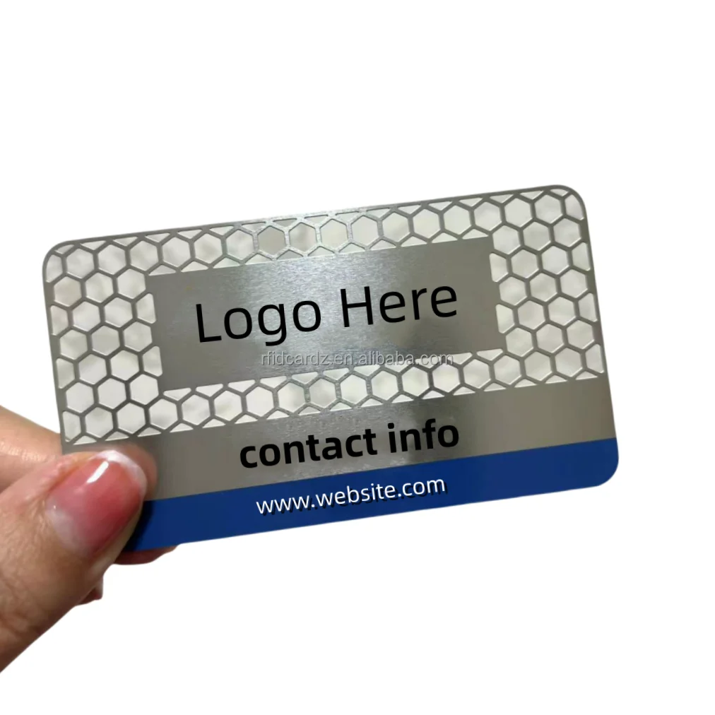 Customized inquiry Luxury Metal Stainless Steel Card Brush Finished With Logo Laser Cuted High-end Custom Metal Business Card