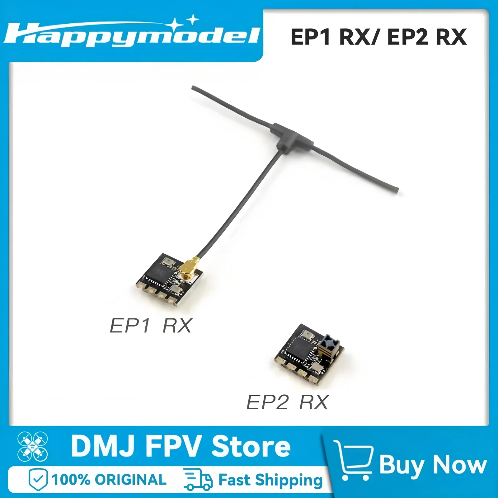 HappyModel EP1 EP2 RX 2.4G ExpressLRS ELRS Nano Long Range Receiver For ES24TX Module RC Airplane FPV Long Range LR4 LR7
