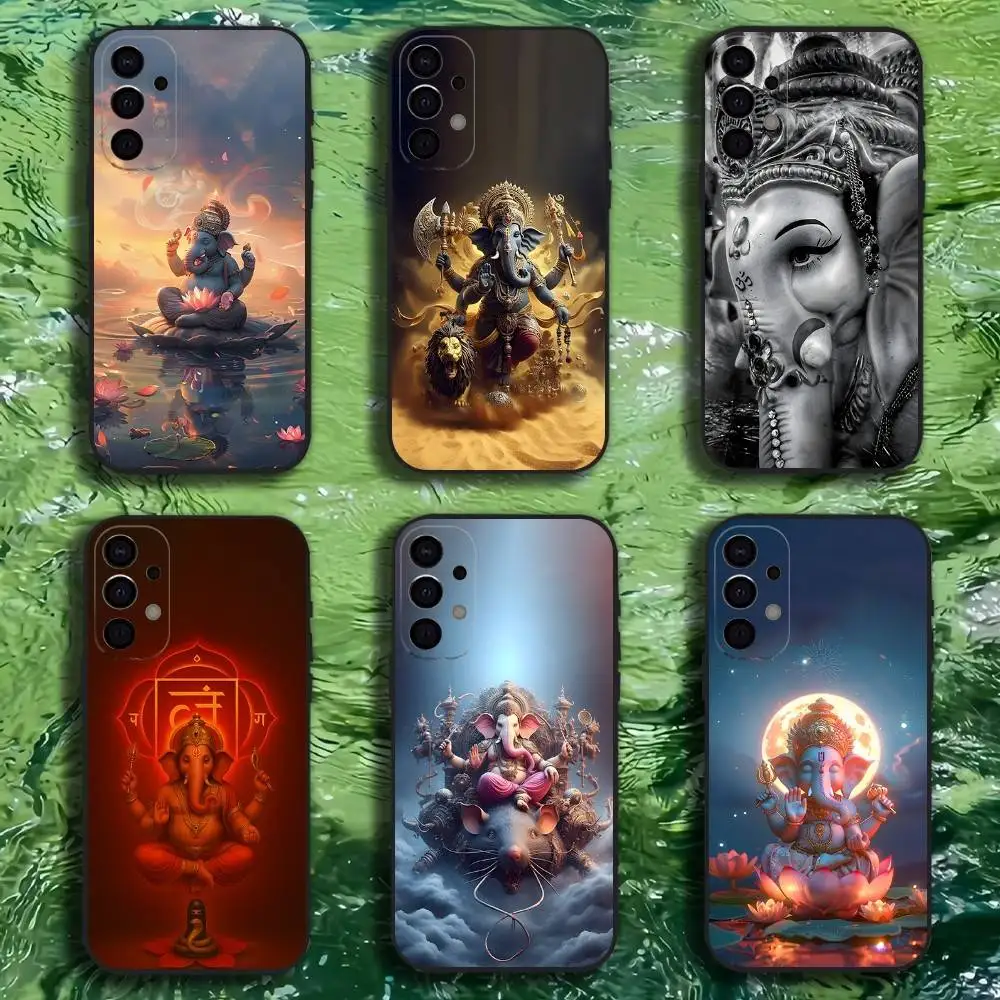 

Ganesh Elephant God Phone Case For Samsung S25,S24,S21,S22,S23,S30,Ultra,S20,Plus,Fe,Lite,Note,10,9,5G Black Cover