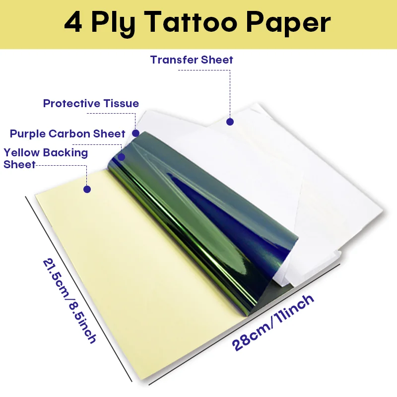 10/30/50/100 قطعة POSEIDON ورق نقل الوشم ورق استنسل الوشم ورق نسخ ورق حراري لآلة نقل الوشم