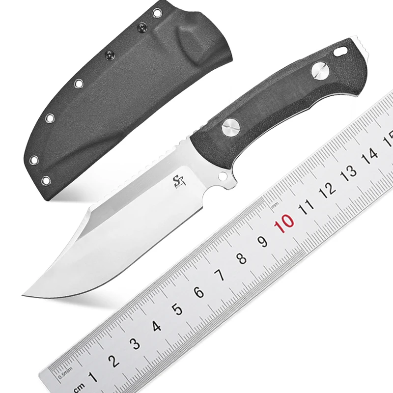 

Sitivien ST20 Fixed Blade Knife 8MM Thick Full Tang G10 Handle N690 Stainless Steel Blade EDC Fixed Knifes for Outdoor Working