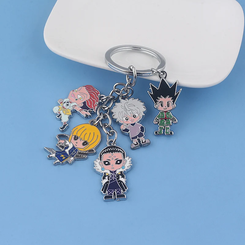 Anime Hunter Metal Charm Keychain, GON & Killua Figures