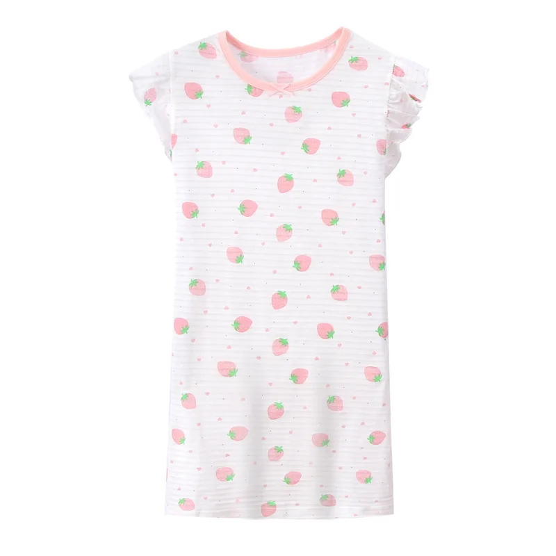 Children's Pure Cotton Pajamas Nightdress, Multiple Styles Optional, Loose And Comfortable Girls' Nightdress Home Wear