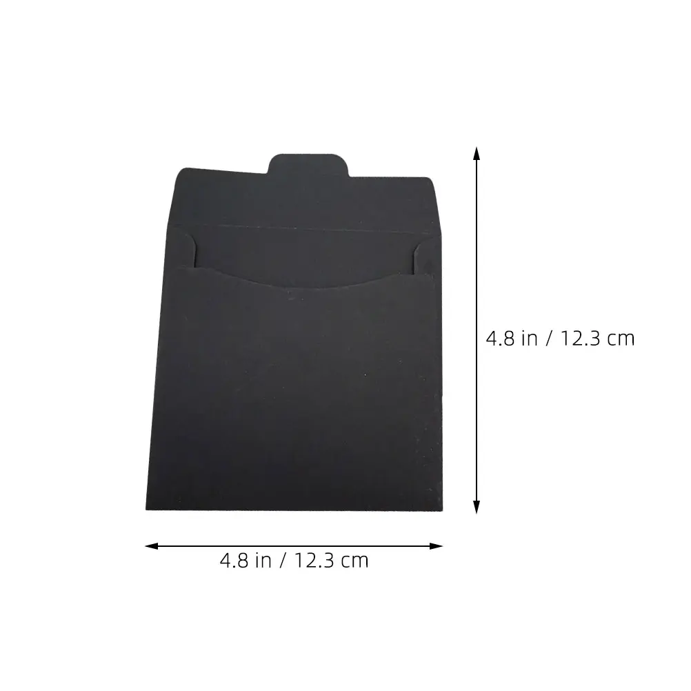 100pcs CD DVD Packaging Sleeves Paper CD Envelopes CD Storage Holder Cover Black CD Sleeves Cardboard Envelopes DVD Packaging
