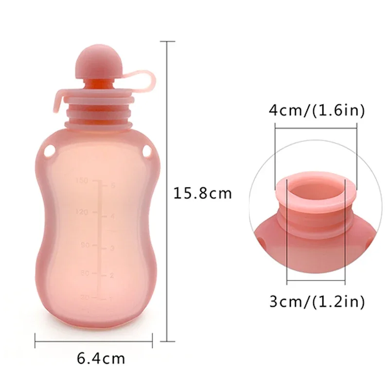 Reusable Silicone Breast Milk Storage Bag Leak-proof Suckable Juice BPA Free for Baby Feeding Food Storage Breastfeeding Partner