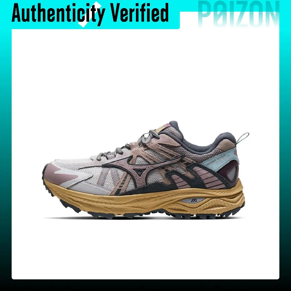Mizuno Racer Trail Breathable Slip Resistant Abrasion Resistant Low top Running Shoes Unisex Reddish Gray D1GH223809